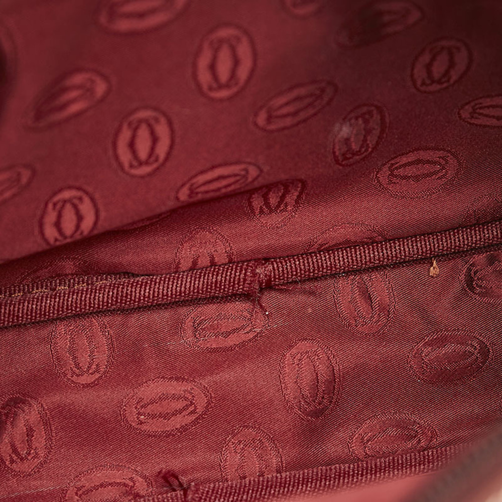 CARTIER mast line shoulder bag Bordeaux leather ladies - Picture 7 of 10